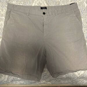 Theory Zaine Shorts Cotton Smoke Gray Chino Preppy Mens New Sz 40